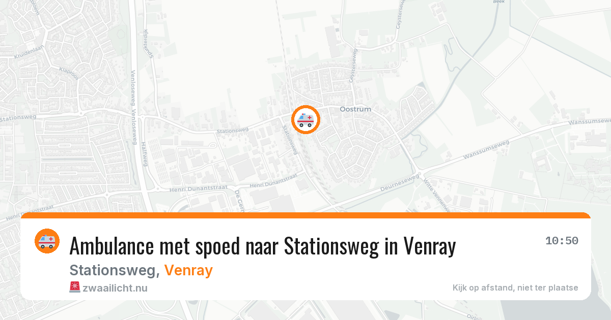 Ambulance met spoed naar Stationsweg in Venray — 15 jul 2026