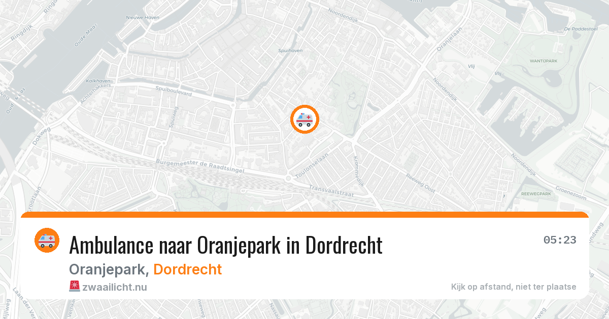 Ambulance naar Oranjepark in Dordrecht — 25 apr 2026
