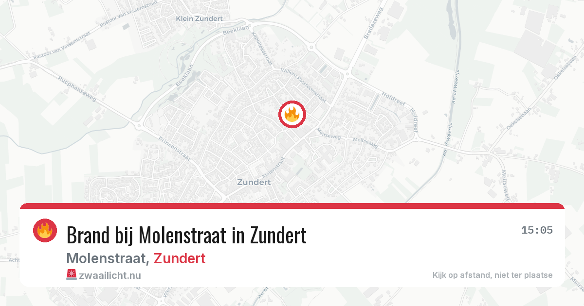 Brand bij Molenstraat in Zundert — 21 jul 2026