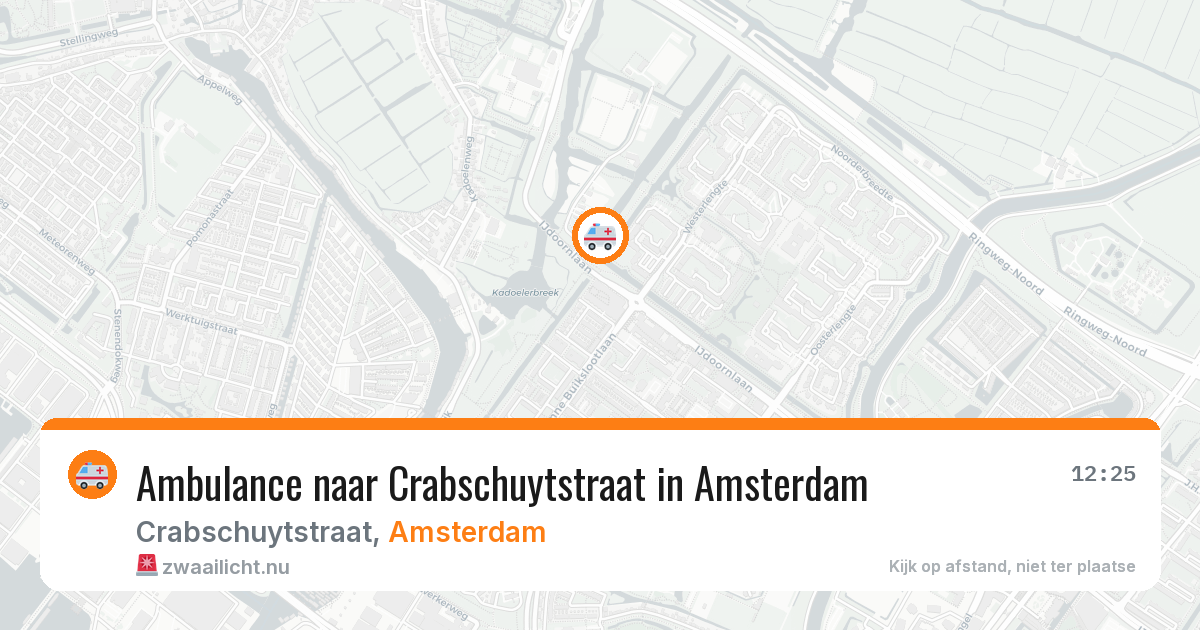 Ambulance naar Crabschuytstraat in Amsterdam — 11 jul 2026