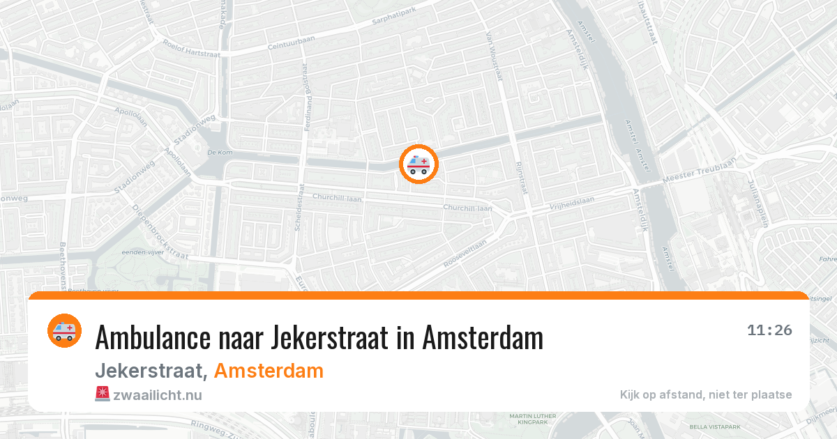 Ambulance naar Jekerstraat in Amsterdam — 21 mei 2026