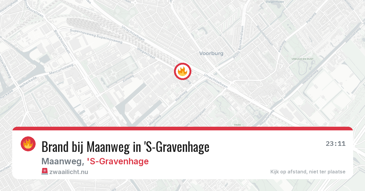 Brand bij Maanweg in 'S-Gravenhage — 24 jul 2026