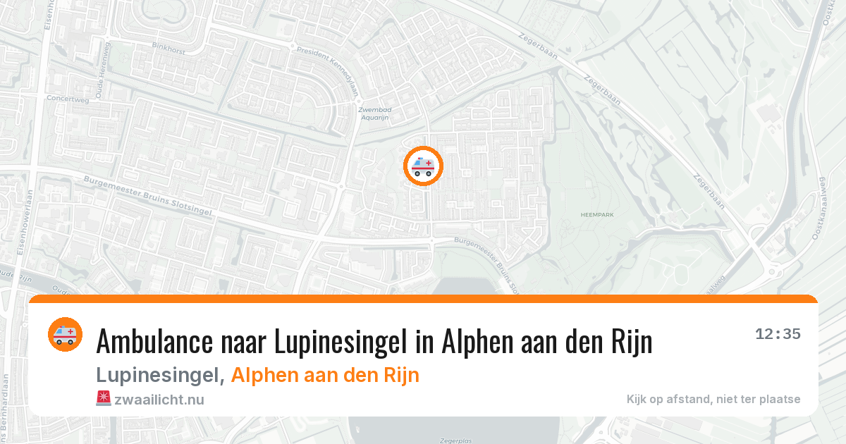 Ambulance naar Lupinesingel in Alphen aan den Rijn — 19 mrt 2026