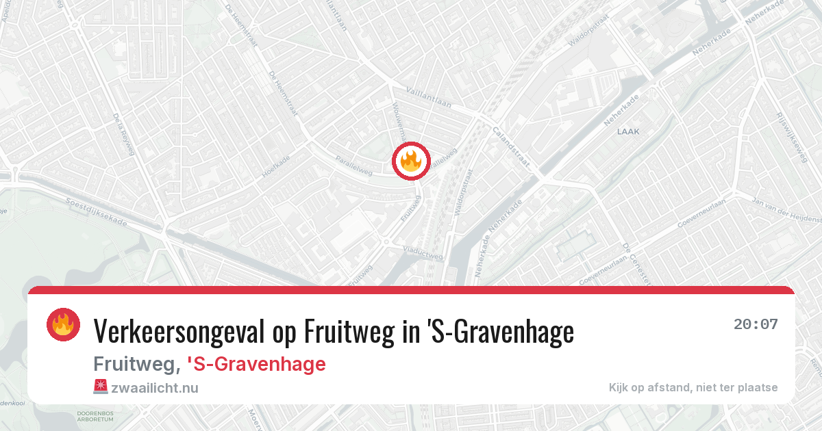 Verkeersongeval op Fruitweg in 'S-Gravenhage — 30 mei 2026