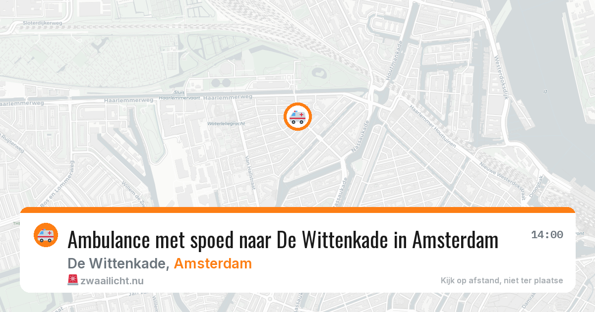 Ambulance met spoed naar De Wittenkade in Amsterdam — 16 jul 2026