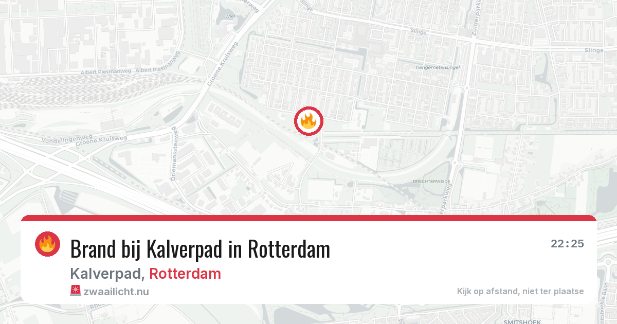 Brand bij Kalverpad in Rotterdam — 20 jul 2026