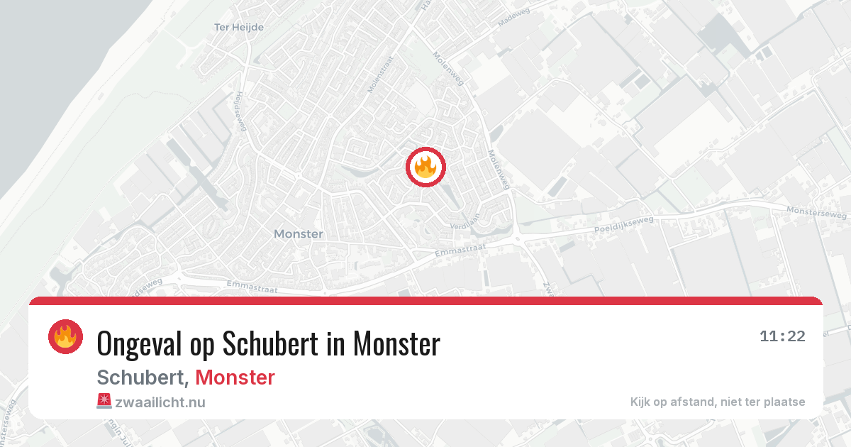 Ongeval op Schubert in Monster — 20 mei 2026