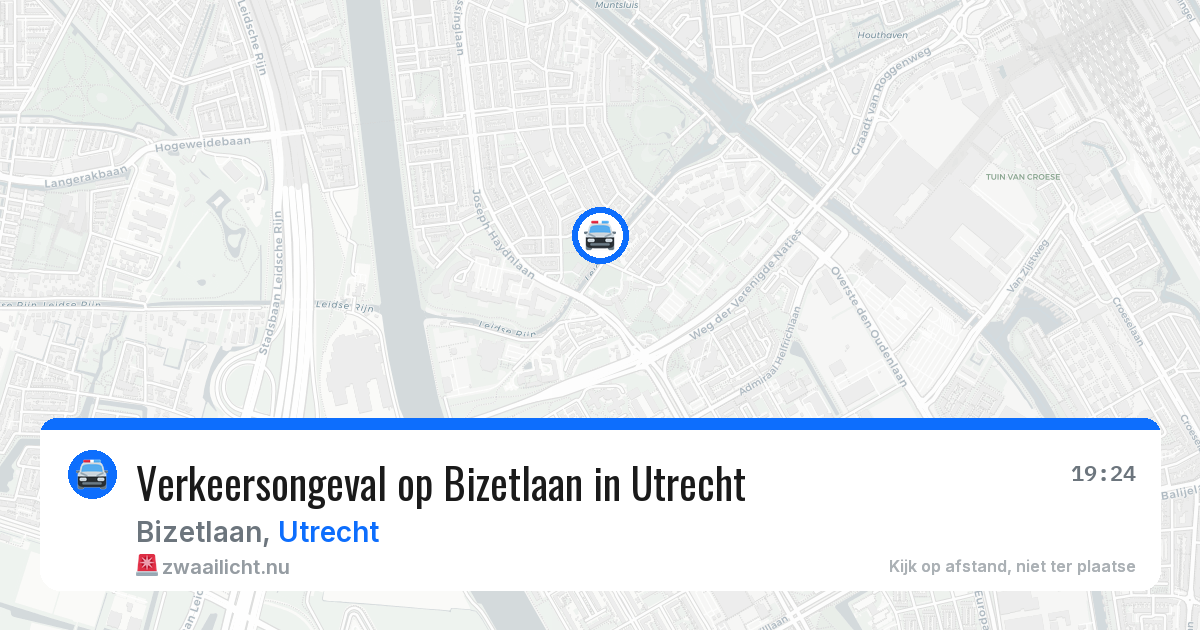 Verkeersongeval op Bizetlaan in Utrecht — 24 mrt 2026