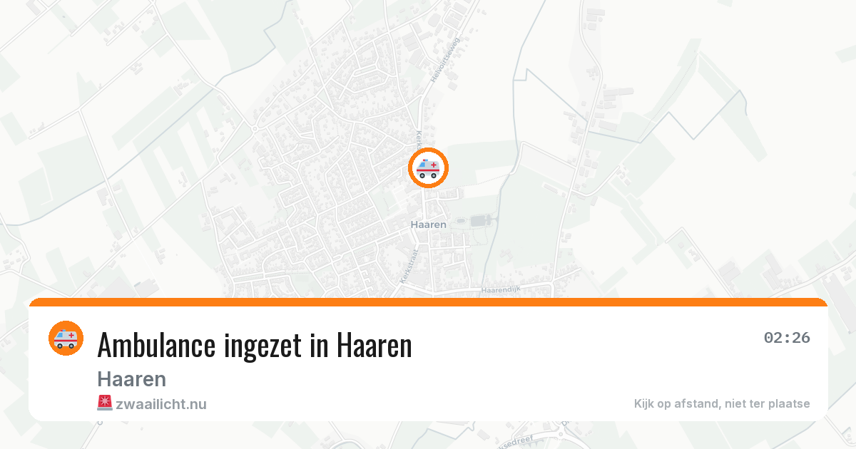 Ambulance ingezet in Haaren — 4 jul 2026