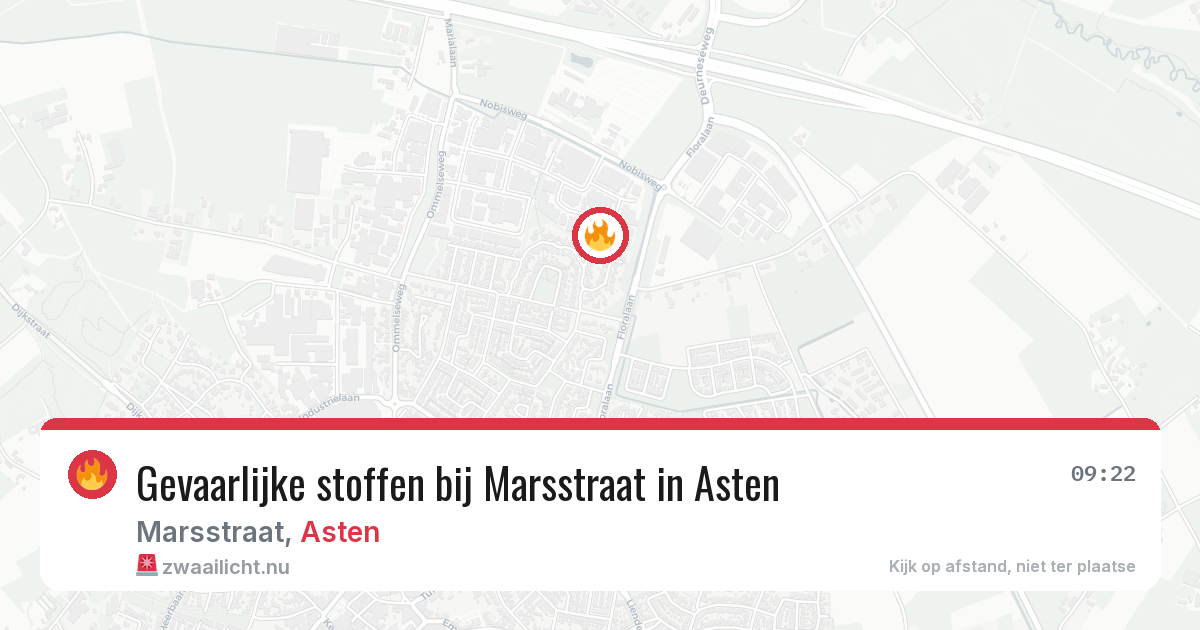Gevaarlijke stoffen bij Marsstraat in Asten — 10 mrt 2026
