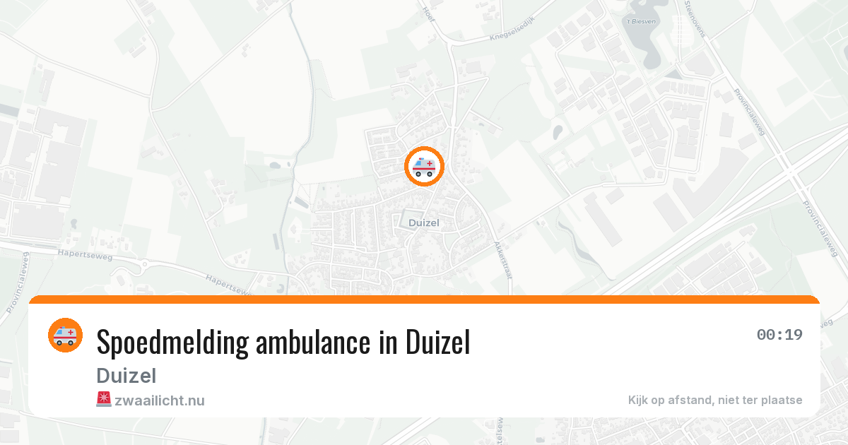 Spoedmelding ambulance in Duizel — 24 jul 2026
