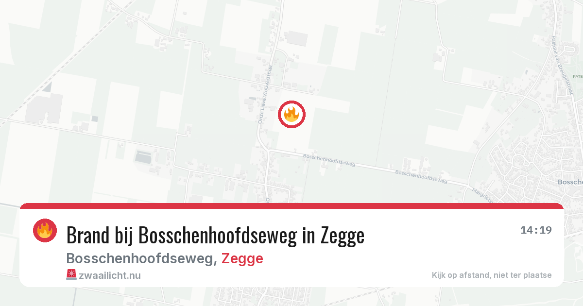 Brand bij Bosschenhoofdseweg in Zegge — 29 mei 2026