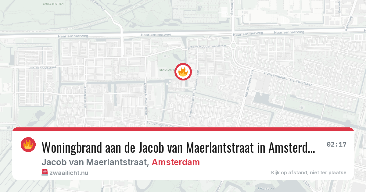 Woningbrand aan de Jacob van Maerlantstraat in Amsterdam — 7 mrt 2026