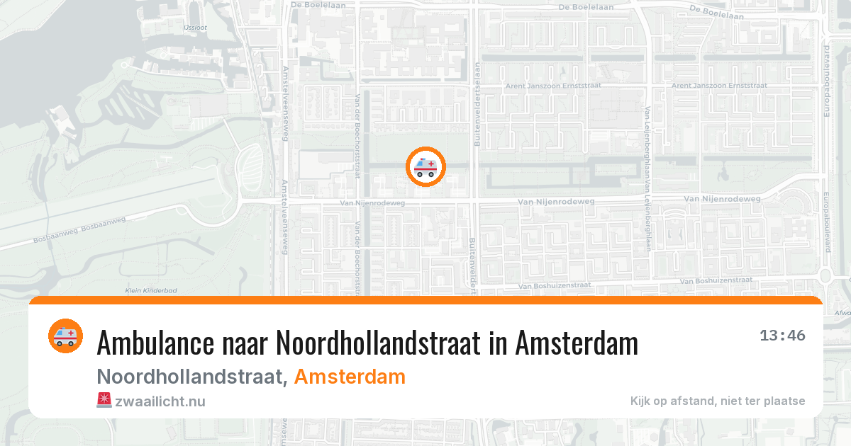 Ambulance naar Noordhollandstraat in Amsterdam — 3 jun 2026