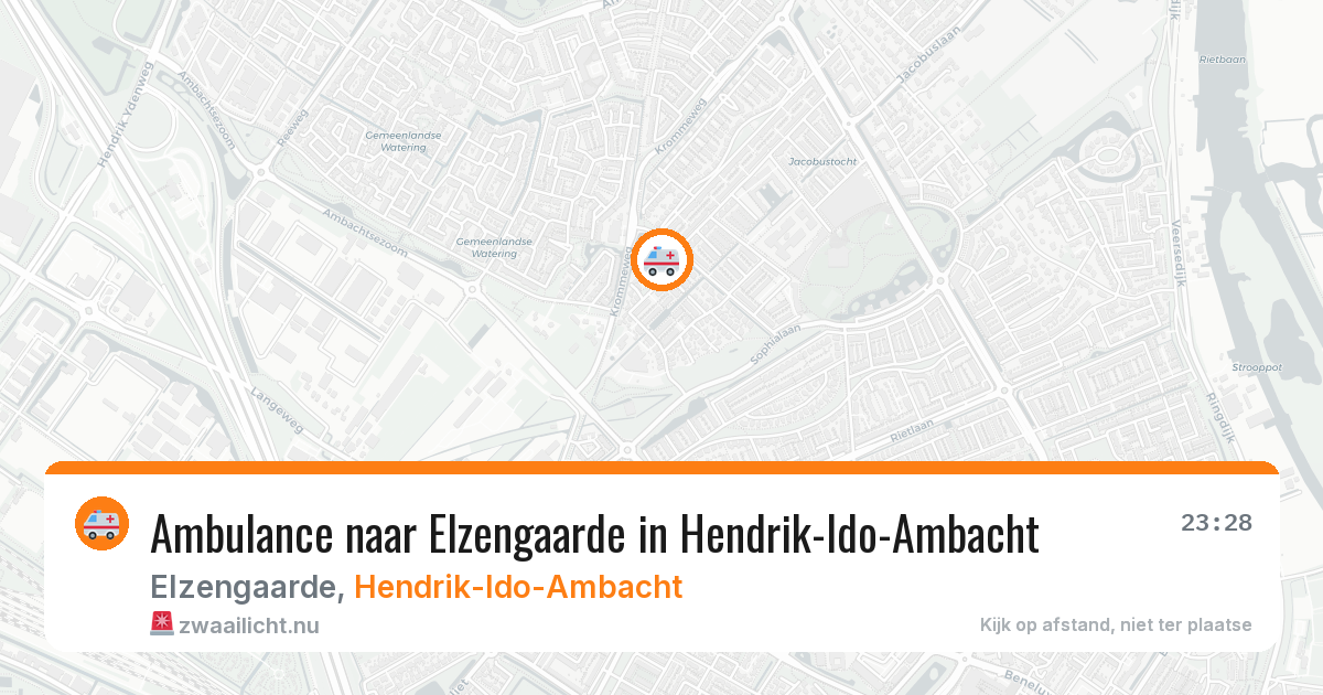 Ambulance naar Elzengaarde in Hendrik-Ido-Ambacht — 14 jul 2026
