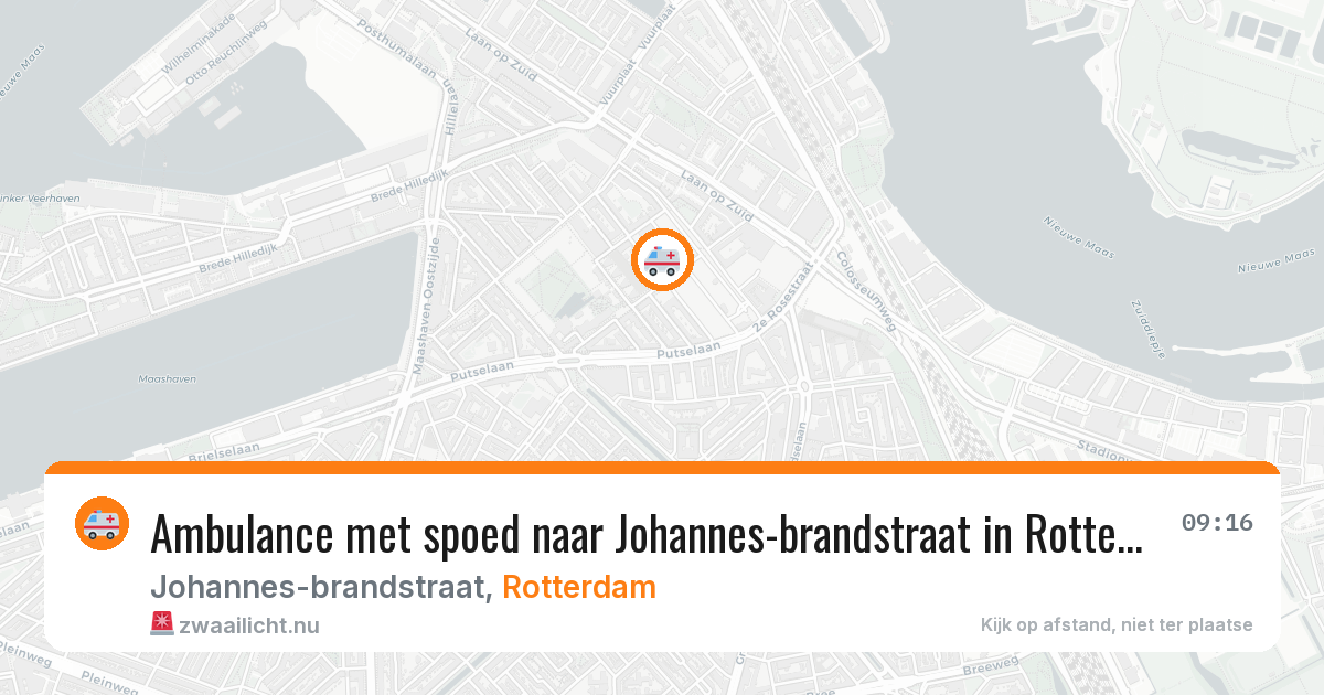 Ambulance met spoed naar Johannes-brandstraat in Rotterdam — 24 jul 2026