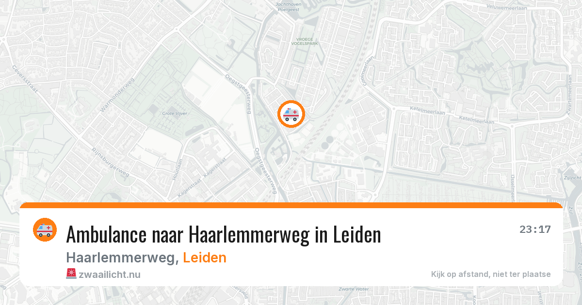 Ambulance naar Haarlemmerweg in Leiden — 18 jul 2026