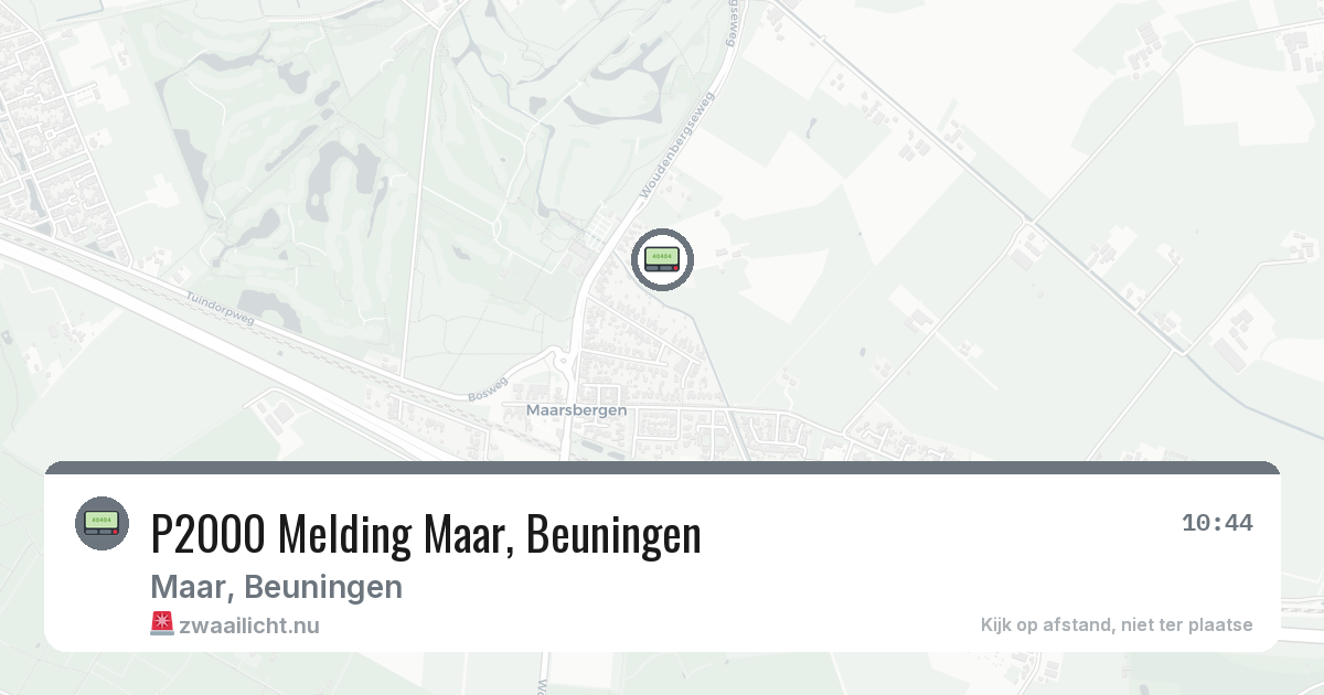 P2000 Melding Maar, Beuningen — 10 mrt 2026