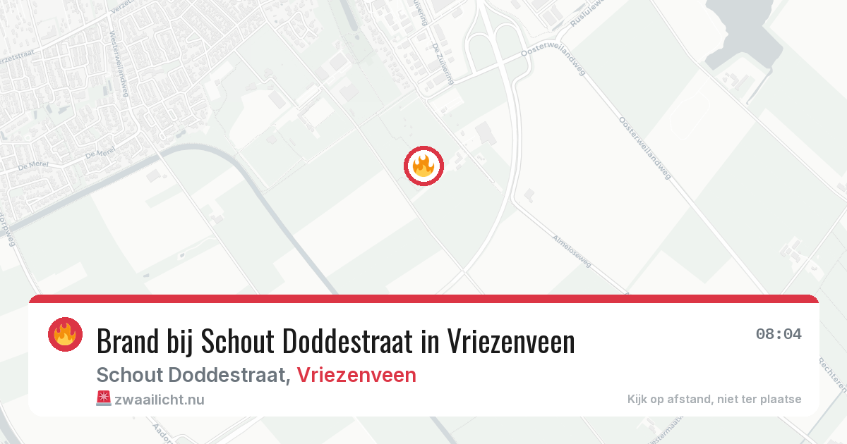 Brand bij Schout Doddestraat in Vriezenveen — 17 mei 2026