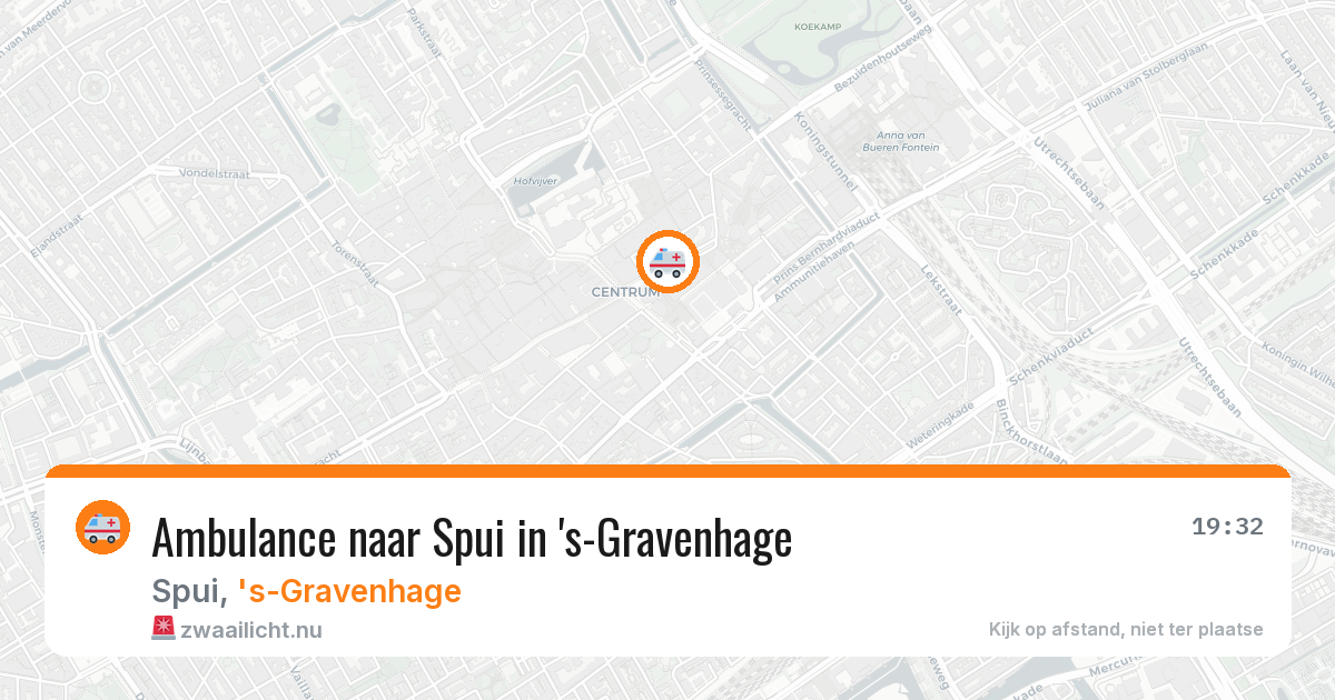 Ambulance naar Spui in 's-Gravenhage — 16 feb 2026