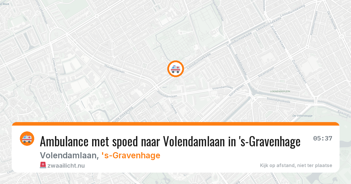 Ambulance met spoed naar Volendamlaan in 's-Gravenhage — 3 feb 2026