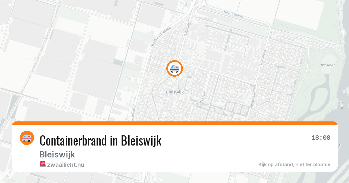 Containerbrand in Bleiswijk — 16 mei 2026