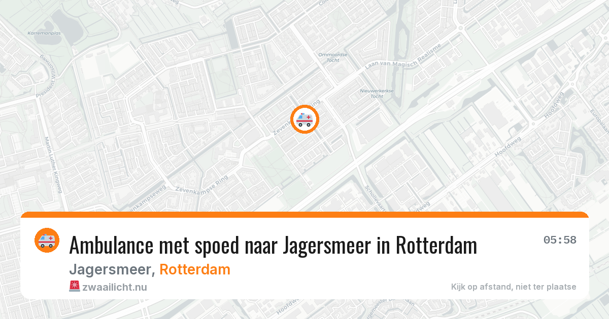 Ambulance met spoed naar Jagersmeer in Rotterdam — 22 mrt 2026