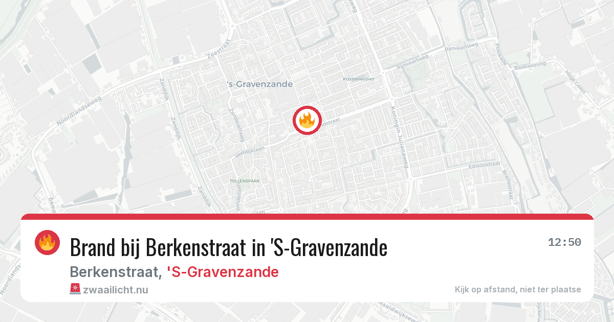 Brand bij Berkenstraat in 'S-Gravenzande — 17 jul 2026