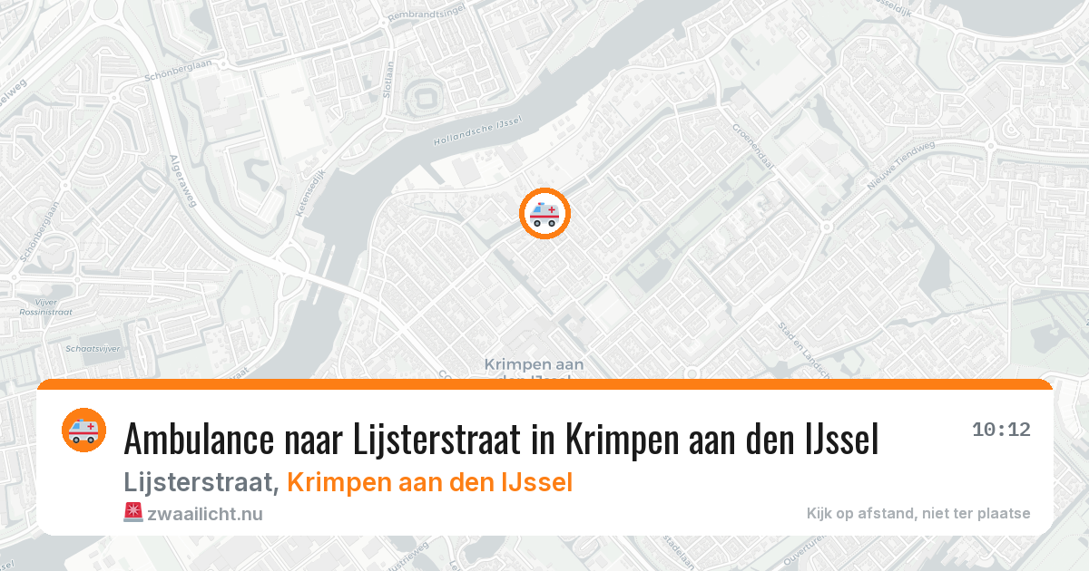 Ambulance naar Lijsterstraat in Krimpen aan den IJssel — 15 jul 2026