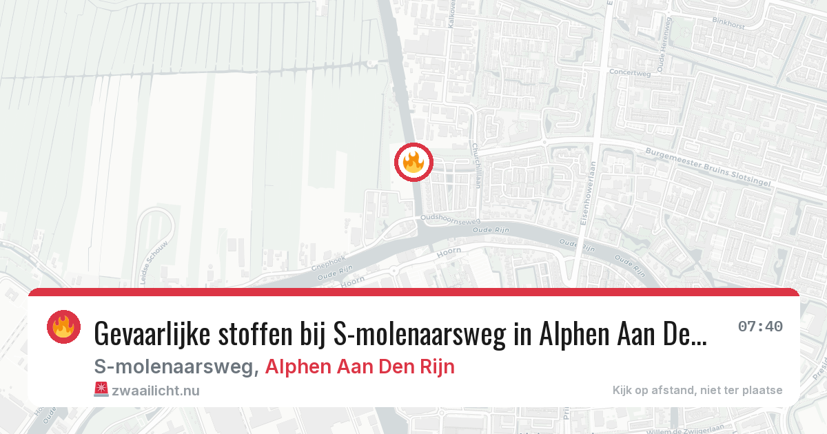 Gevaarlijke stoffen bij S-molenaarsweg in Alphen Aan Den Rijn — 5 mei 2026