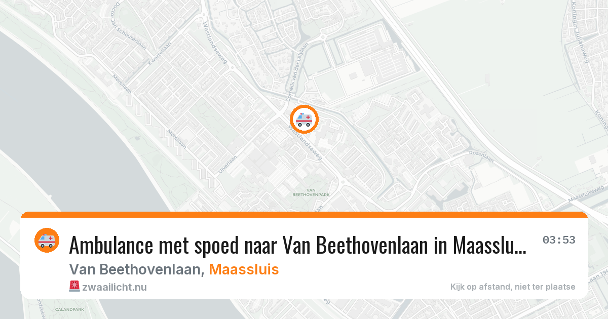 Ambulance met spoed naar Van Beethovenlaan in Maassluis — 23 jul 2026