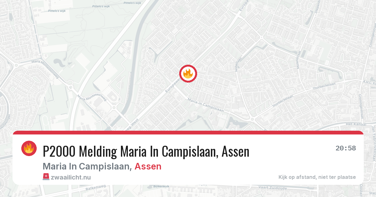 P2000 Melding Maria In Campislaan, Assen — 15 jul 2026