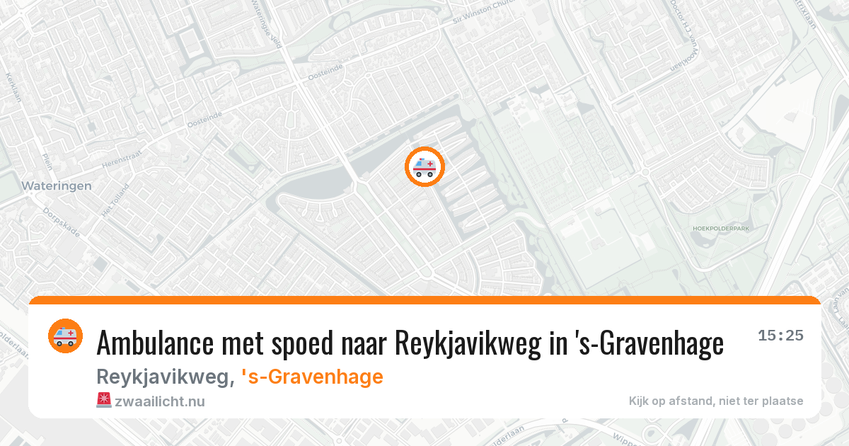 Ambulance met spoed naar Reykjavikweg in 's-Gravenhage — 16 jul 2026