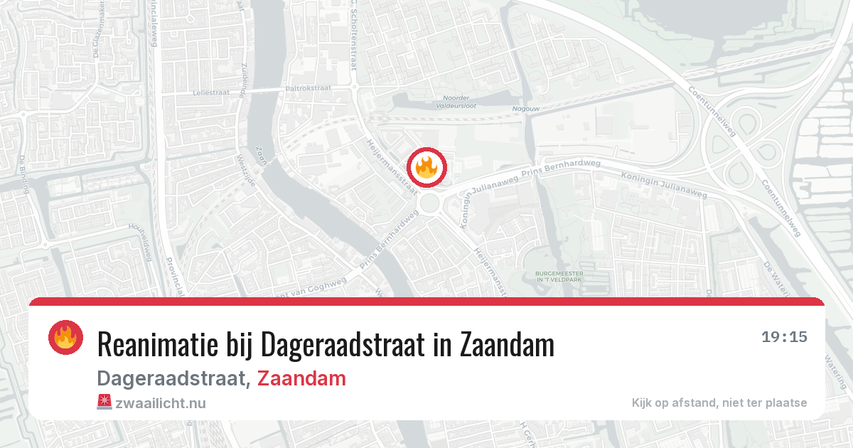 Reanimatie bij Dageraadstraat in Zaandam — 1 jun 2026
