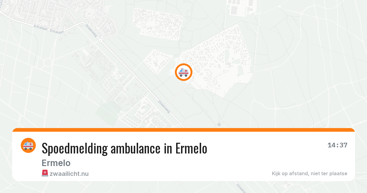 Spoedmelding ambulance in Ermelo — 25 mei 2026