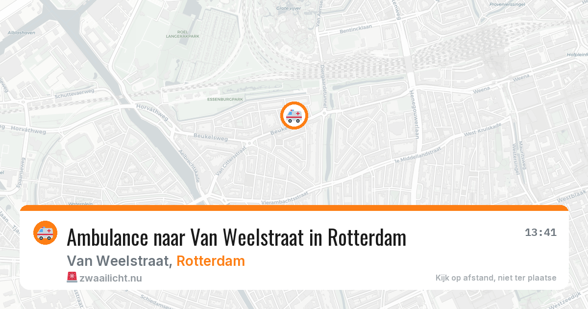 Ambulance naar Van Weelstraat in Rotterdam — 17 jul 2026