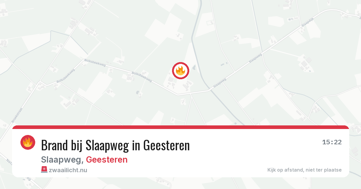 Brand bij Slaapweg in Geesteren — 7 jul 2026