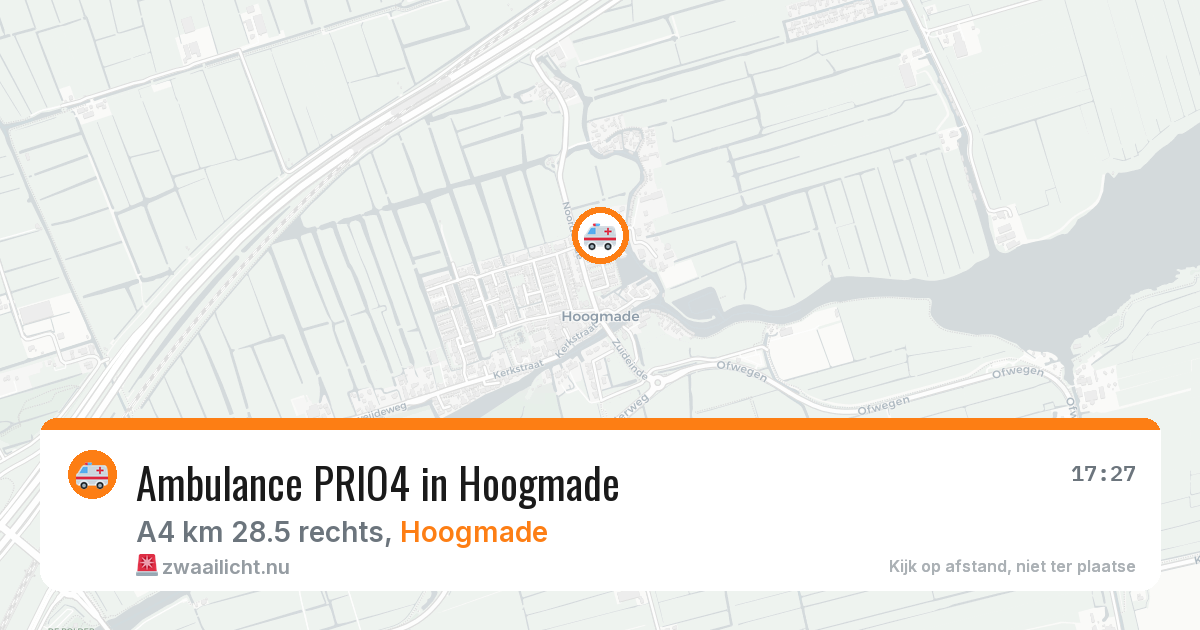 Ambulance PRIO4 in Hoogmade — 5 mrt 2026 | 🚨 Zwaailicht.nu