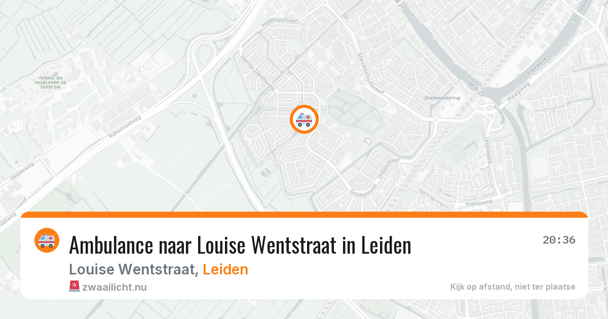 Ambulance naar Louise Wentstraat in Leiden — 14 jul 2026