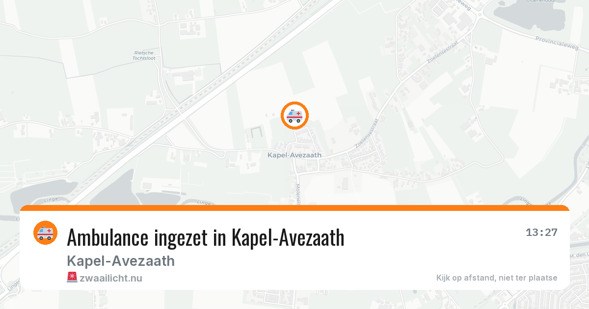 Ambulance ingezet in Kapel-Avezaath — 5 jul 2026