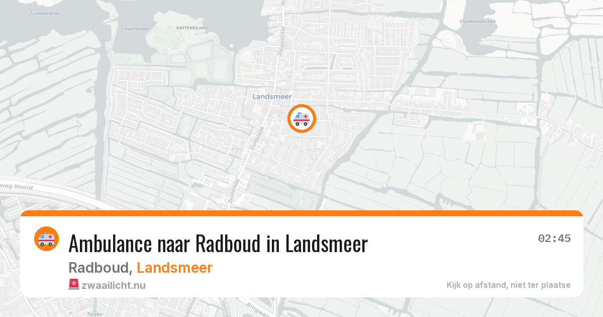 Ambulance naar Radboud in Landsmeer — 10 mrt 2026