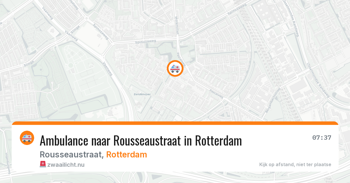 Ambulance naar Rousseaustraat in Rotterdam — 22 jul 2026