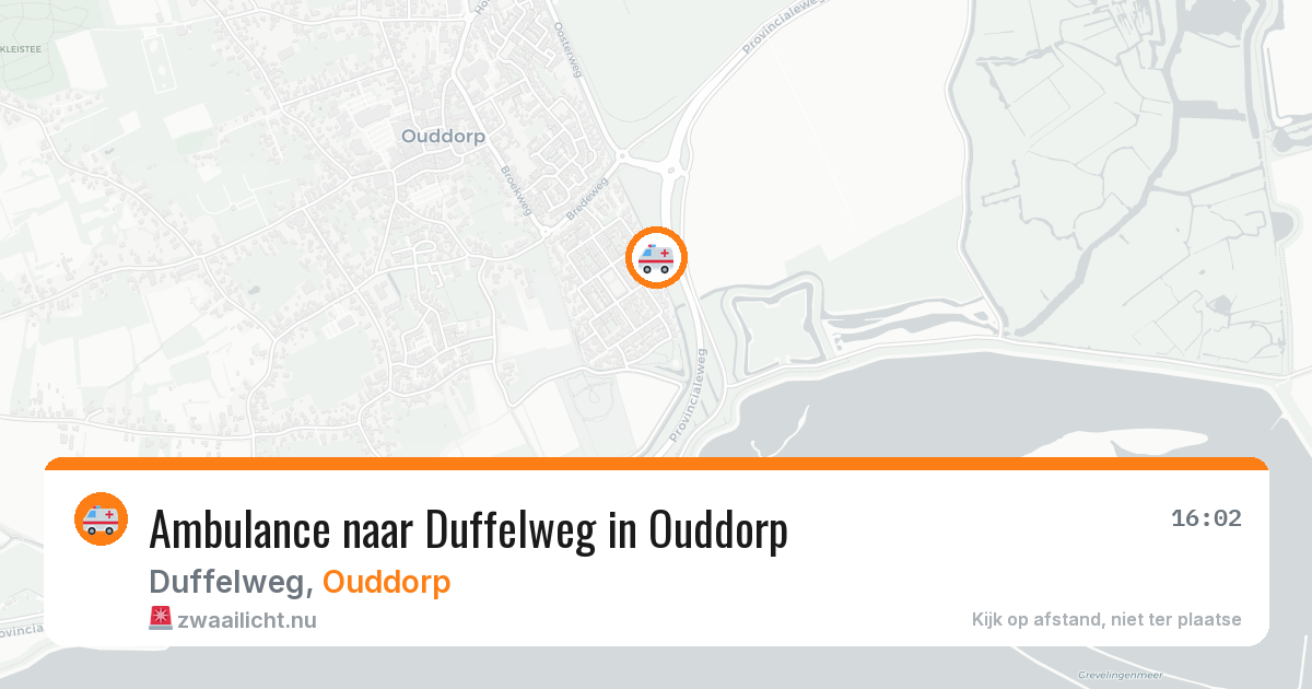 Ambulance naar Duffelweg in Ouddorp — 21 jul 2026