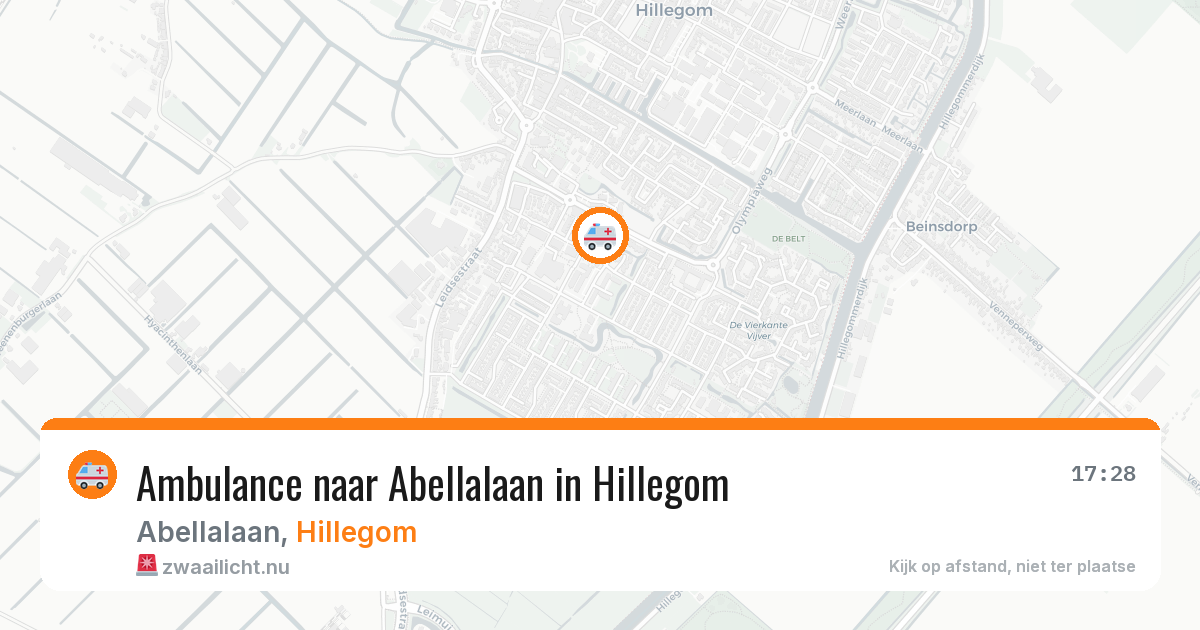 Ambulance naar Abellalaan in Hillegom — 19 mrt 2026
