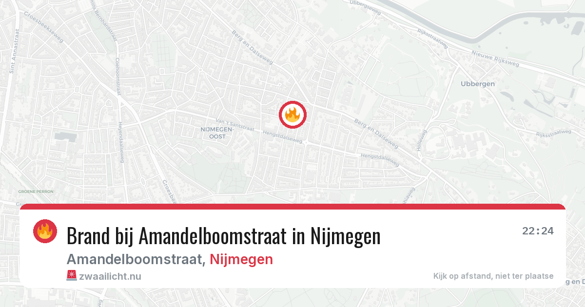 Brand bij Amandelboomstraat in Nijmegen — 14 jul 2026