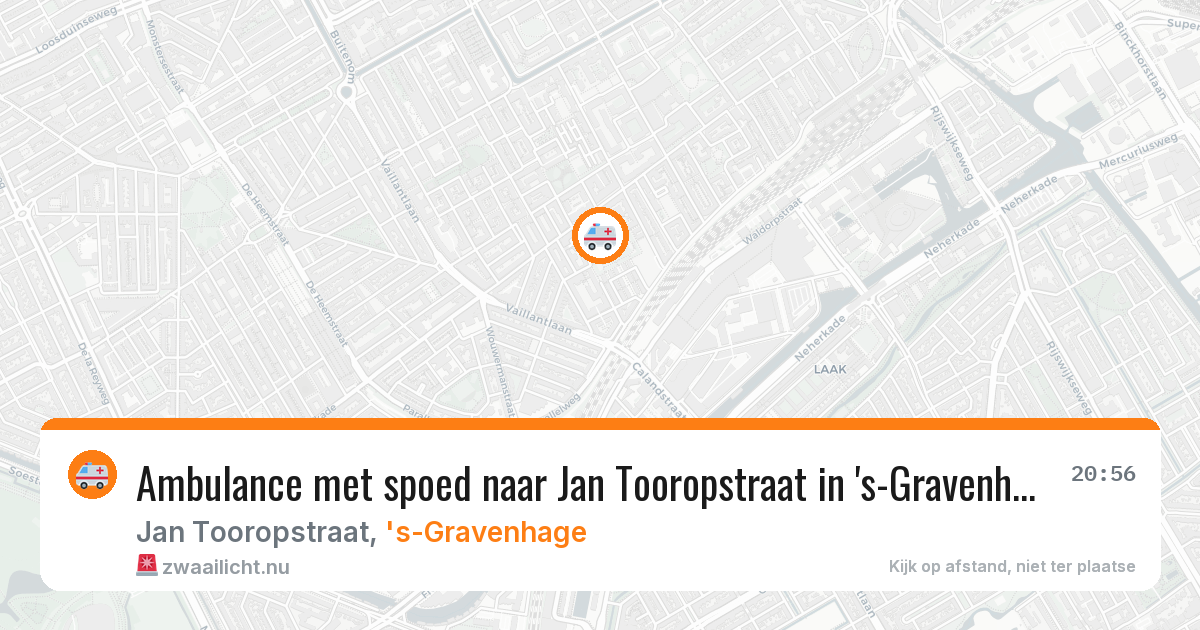 Ambulance met spoed naar Jan Tooropstraat in 's-Gravenhage — 21 apr 2026