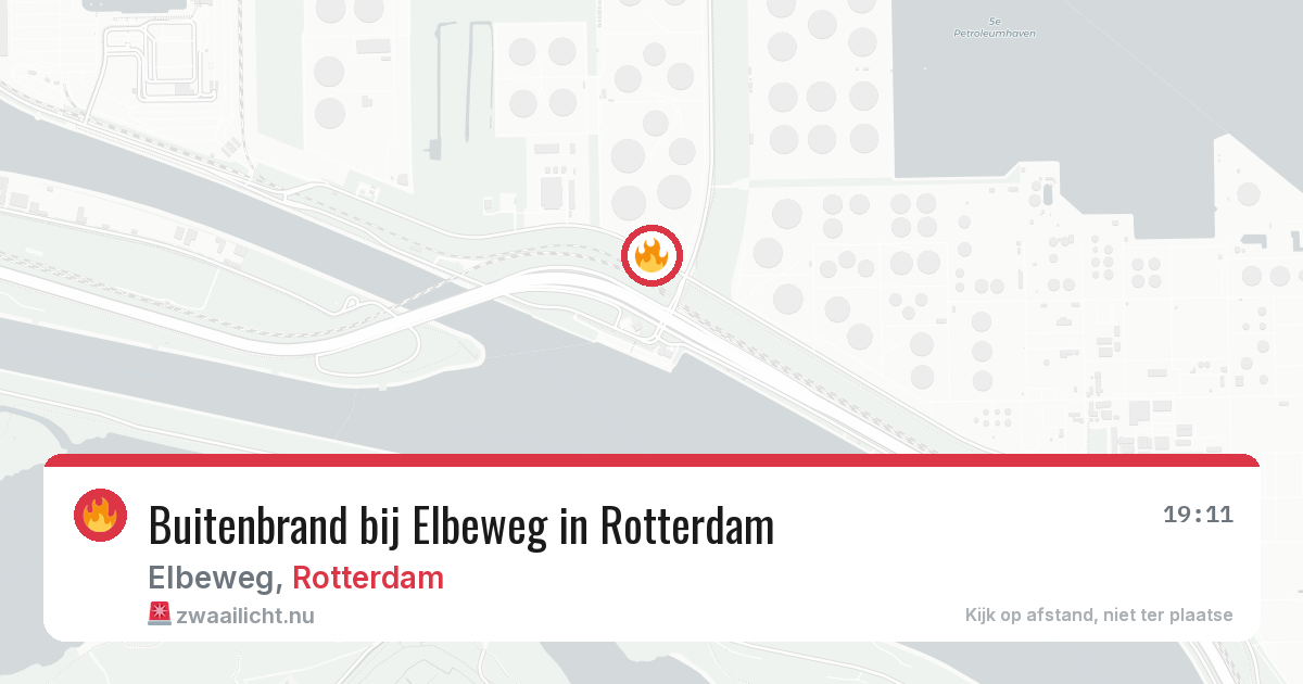 Buitenbrand bij Elbeweg in Rotterdam — 18 mei 2026