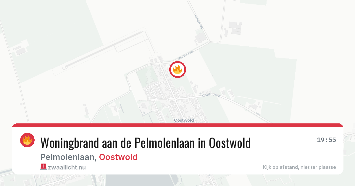 Woningbrand aan de Pelmolenlaan in Oostwold — 9 mrt 2026