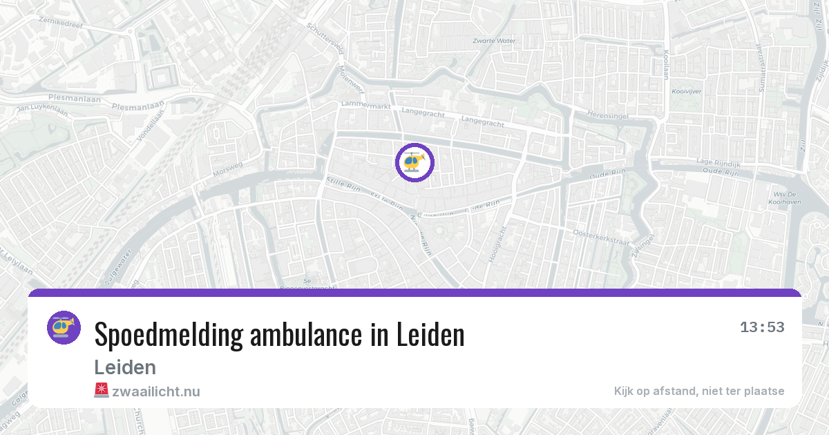 Spoedmelding ambulance in Leiden — 31 mei 2026