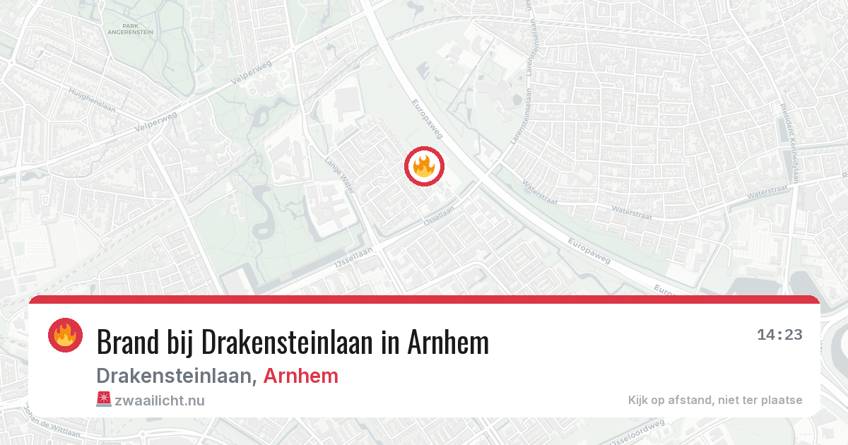 Brand bij Drakensteinlaan in Arnhem — 23 jul 2026